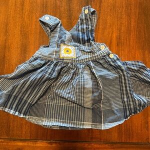 Levi's Blue and Gold Sunflower Patch Detail Dress